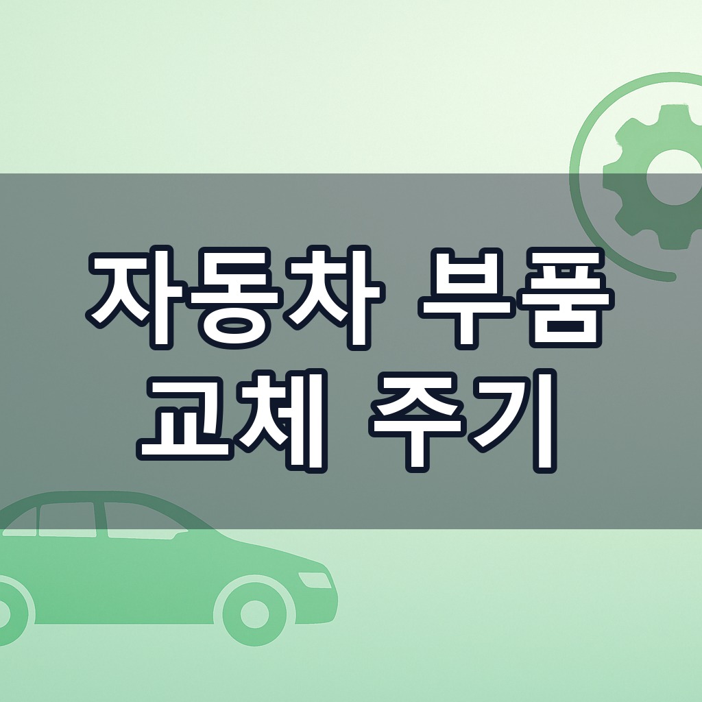 자동차 부품 교체 주기