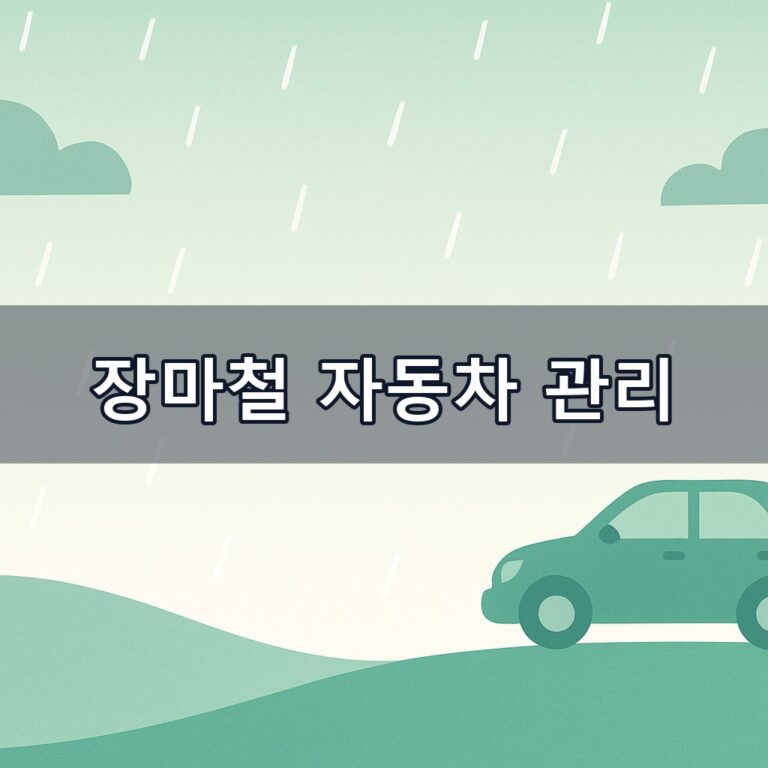 장마철 자동차 관리