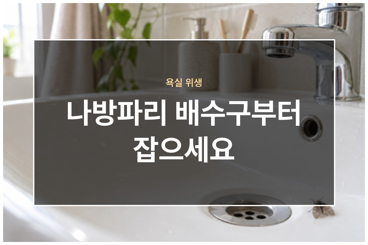 나방파리 없애는 법 화장실 배수구 유충부터 잡는 오늘 청소 순서