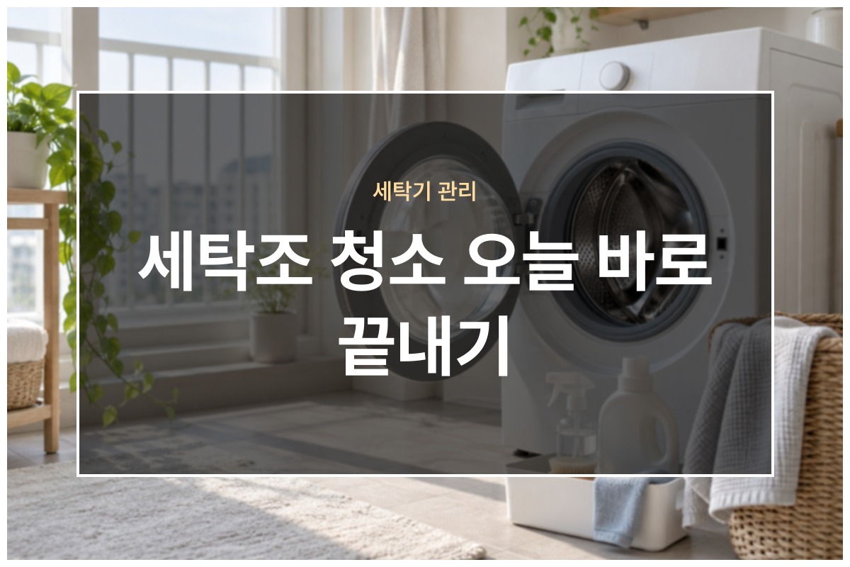 세탁조 청소 과탄산소다로 오늘 하는 순서와 주기 그리고 냄새 막는 습관