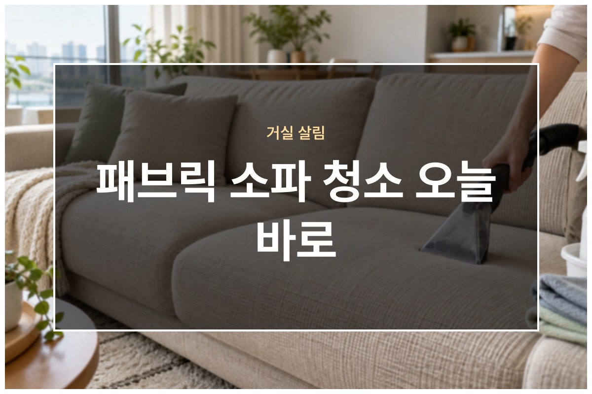 패브릭 소파 청소 순서와 얼룩별 대처법 집에 있는 도구로 끝내기