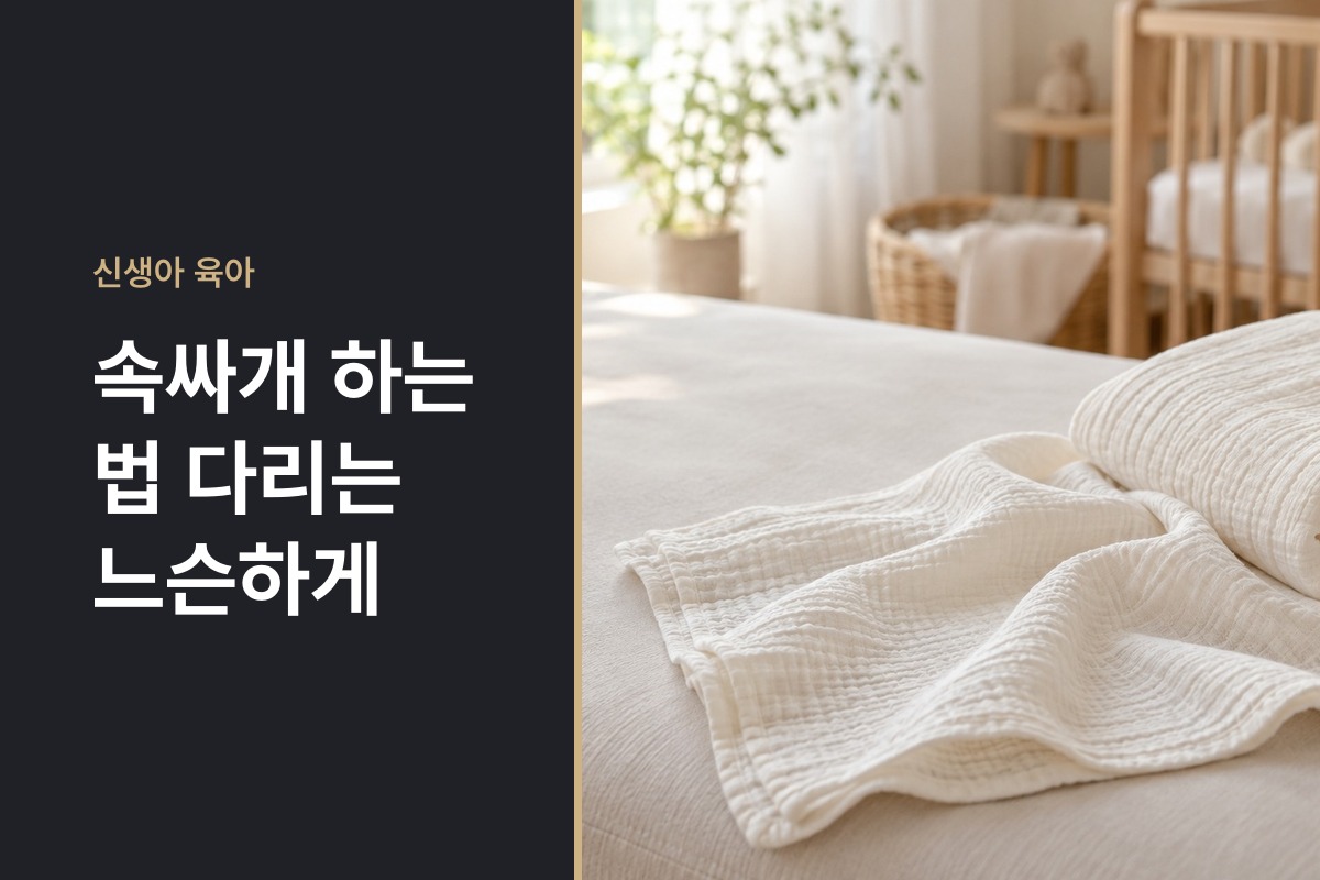 속싸개 하는 법 신생아 모로반사 줄이고 고관절 지키는 요령과 끊는 시기