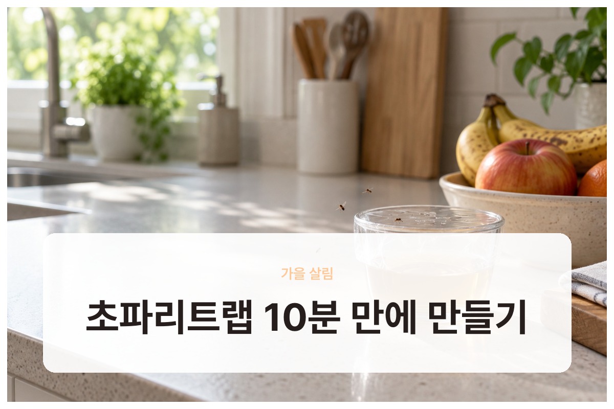 초파리트랩 만드는 법 집에 있는 식초와 설탕과 세제로 10분 만에 끝내기